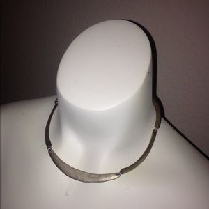 Silver metal necklace